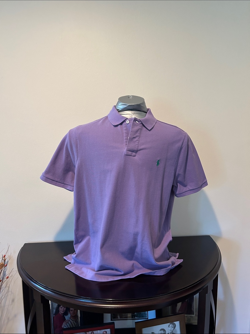 Ralph Lauren Lavender Polo Shirt with Green Pony